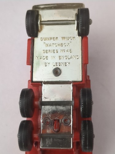 1966 Lesney Matchbox Dodge Dump Truck #48c Red (10) - Picture 10 of 12