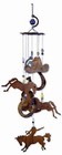 Horsing Around Wind Chime, Small 24-Inch Broncos and Rodeo Cowboys