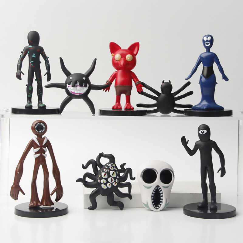 9Pcs ROBLOX GAME DOORS Action Figures Screech Glitch Monster Toy