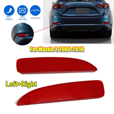 1 Pair Rear Bumper Reflector LH & RH D350515M0E Fit for 2014-2018 Mazda 3 Sport