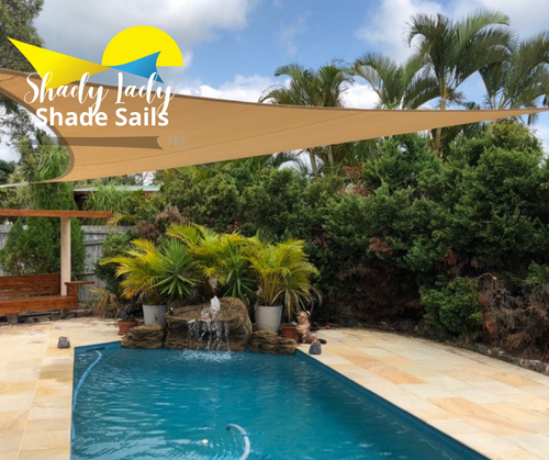 95% UV 5.5X5.5M SAND Shady Lady Square Shade Sail 5.5 X 5.5m 5 YEAR UV LIFESPAN - Bild 14 von 17