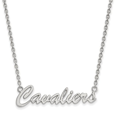 Virginia Cavaliers Team Name Charm Anhänger mit Halskette in Sterlingsilber
