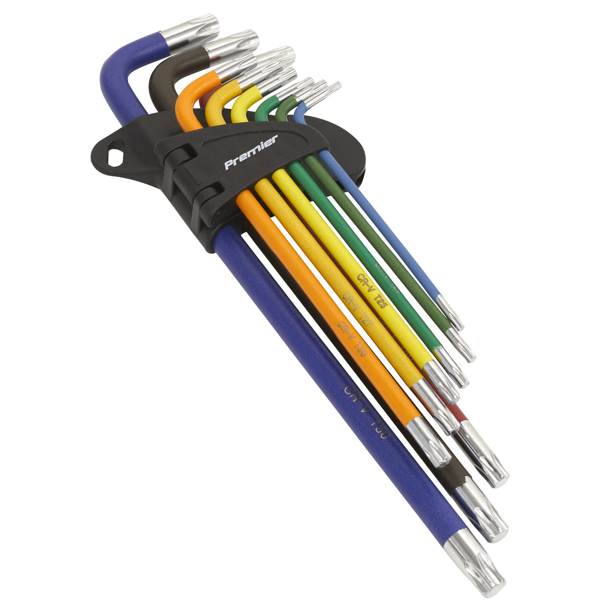 Sealey TRX-Star* Key Set 9pc Colour-Coded Extra Long AK7194