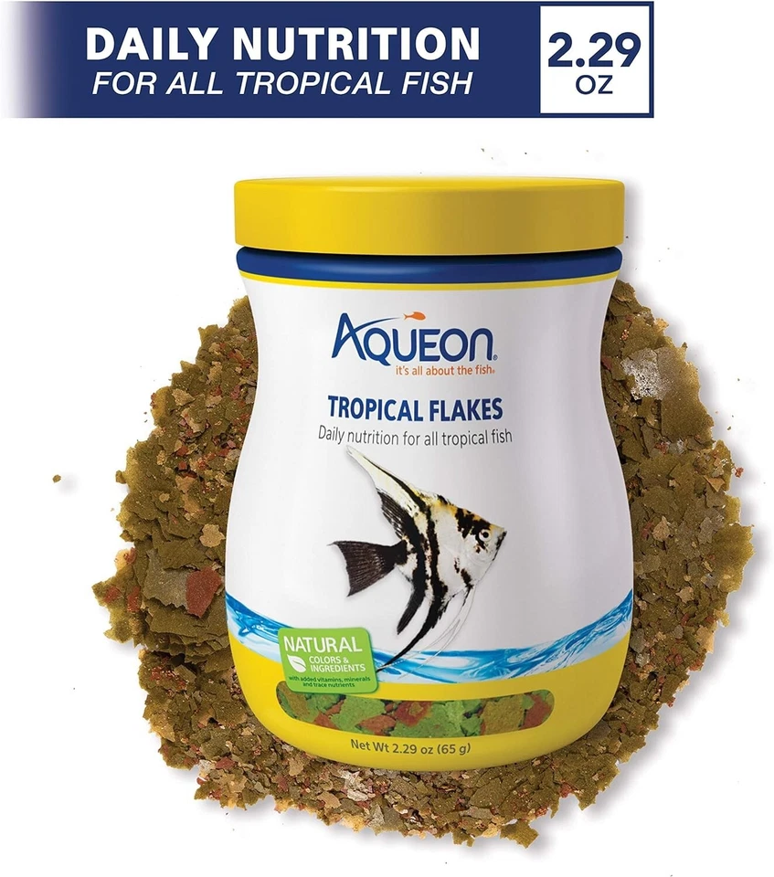 Comida para peixes Aqueon Tropical Flakes, 2,29 onças [NOVO] - Imagem 2 de 4