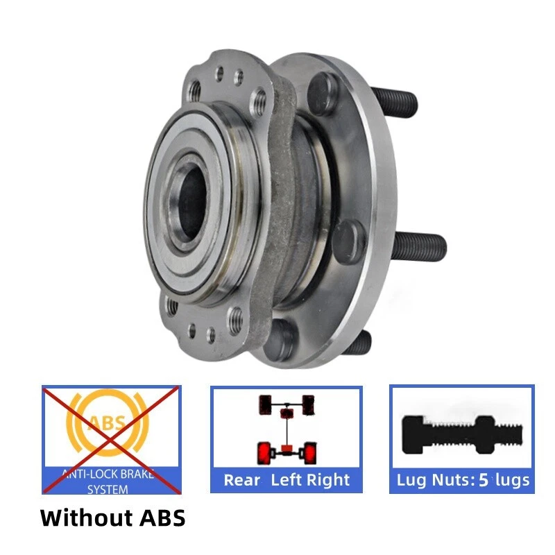 Conjunto de buje y cojinete de rueda trasera AWD para Chrysler Town & Country Dodge Caravan Foto 4 de 4