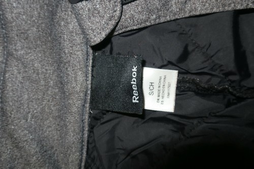 ❤️S ❤️REEBOK ❤️TOP GRAY NYLON OUTER JACKET GRAY BLACK SPORTS CROPPED FULL ZIP - Picture 6 of 7
