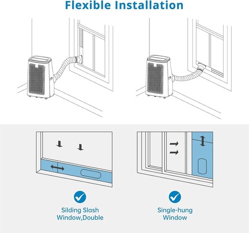 Portable Air Conditioner 14000BTU 3-in-1 Dehumidifier Fan AC up to 750 Sq. ft - Picture 13 of 16