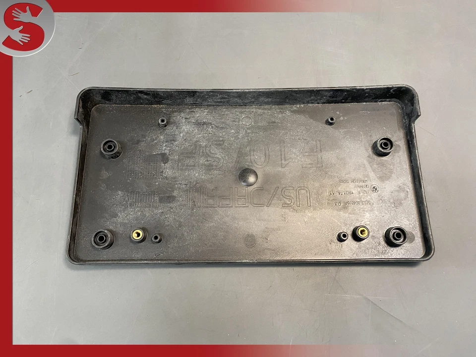 2010-16 BMW F10 528I 535I 550I Front License Plate Holder BLACK 8048167 OEM⭐W1⭐ - Image 4 of 4