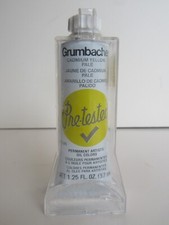 Grumbacher NOS Pre-Test Oil Color Paint, Cadmium Yellow-Pale, 1.25 fl oz NEW 