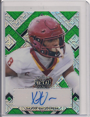 2022 Leaf Metal Draft #PA-XH1 Xavier Hutchinson Green Mojo 2 2022 Leaf Metal Draft #PA-XH1 Xavier Hutchinson Green Mojo 2