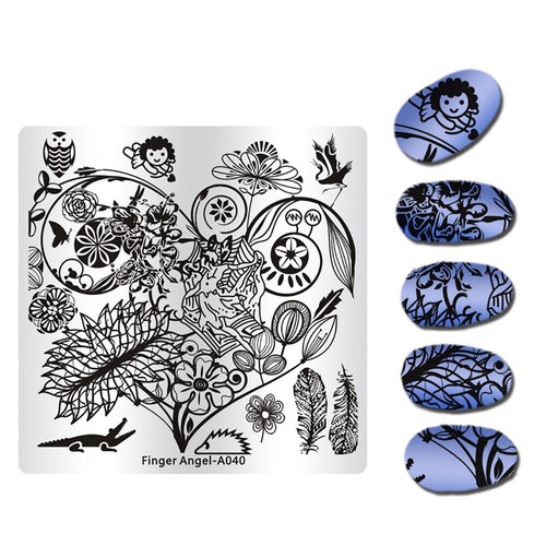 Stamping Nail Art Plate Custom New Fashion Design Template Finger Angel - Picture 6 of 31