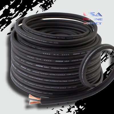 12 GA. 200 ft. OFC 100% Copper Marine Car Home Audio Speaker Cable Wire Gauge US