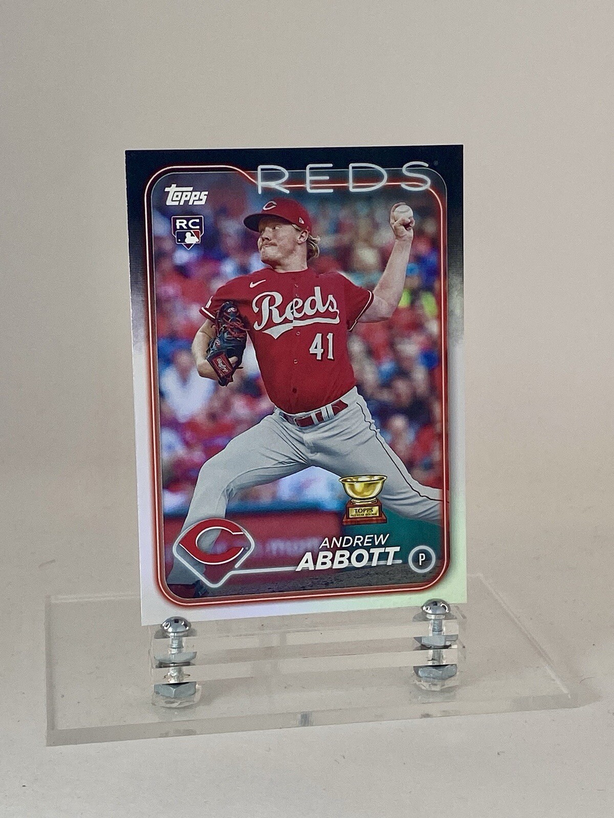 2024 Topps Series 1 Rainbow Foil - Andrew Abbott SP RC #214, REDS, ROOKIE CARD