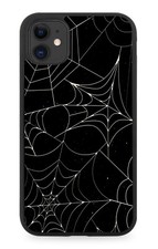 Black And White Spiderweb Rubber Phone Case Spider Web String Design Pattern M38