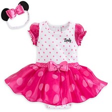 Nuevo Minnie Mouse Rosa Disfraz Body Vestido Conjunto para Bebé - Talla 12-18 Mos