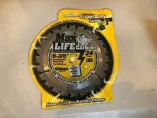 Max Life 538C424 5 3/8 x 24 Tooth Cordless Circular Saw Blade Carbide NEW #2526