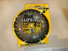 Max Life 538C424 5 3/8 x 24 Tooth Cordless Circular Saw Blade Carbide NEW #2526
