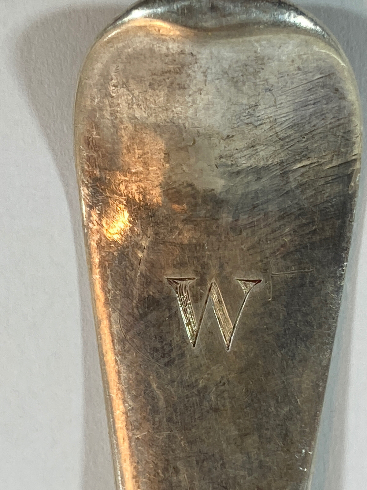 ANTIQUE ENGLISH HANOVERIAN TABLE 8'' SPOON EBENEZER COKER LONDON 1749 Sterling