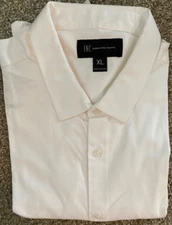MENS NWT I.N.C. WHITE CASUAL SHIRT, XL, LONG SLEEVES