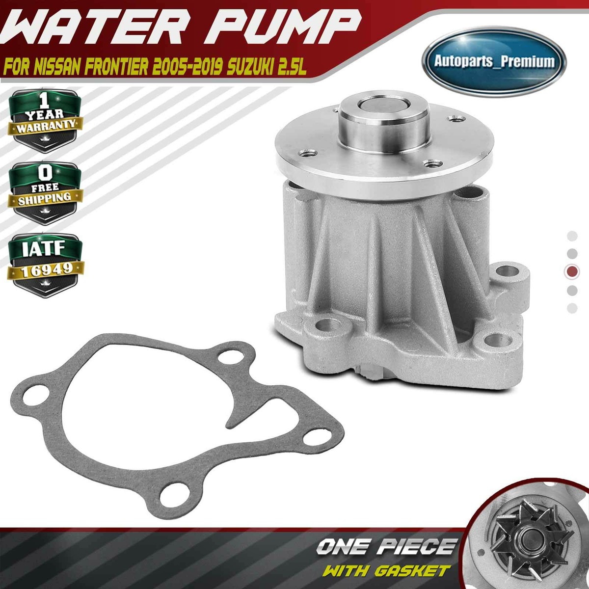 VIPCAR 6601 Heavy Duty Thermal Radiator Fan Clutch For Nissan [4.0L V6 'QR40DE'], 2005-2019 Frontier, 2005-2012 Pathfinder, 2005-2015 Xterra, 2012-2019 NV1500-3500, For Suzuki 2009-2012 Equator 4.0L