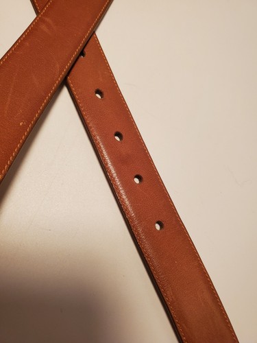 Vintage 70er Pierre Cardin Paris Schnalle Kalbsleder am Handschuh Leder Herren Gürtel Gr. 36 - Bild 4 von 12