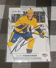 Juuso Parssinen Signed Hockey Card Nashville Predators