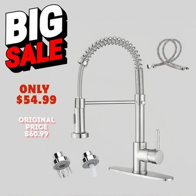 Kitchen Faucet with Pull Down Sprayer Single Handle Kitchen Sink Mixer Tap