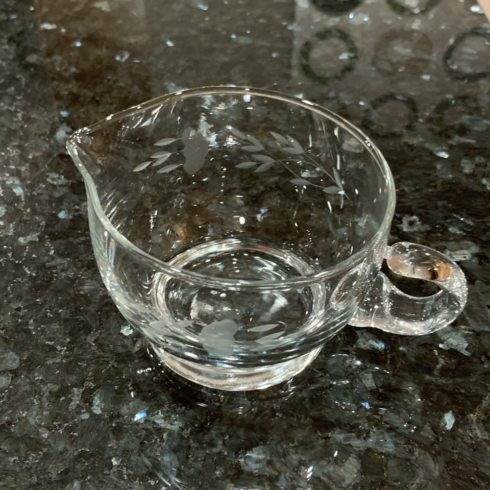 Sauce Patterns Vintage Princess House Heritage #405 Crystal Gravy Sauce Boat Etched ...