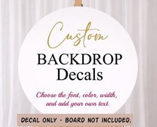 Personalised Birthday VINYL DECAL for Acrylic Board BACKDROP SAIL BOARD