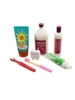 Our Generation Travel Accessory Lot Shampoo Toothpaste Toothbrush & Holder