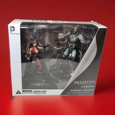 2012 DC Universe Injustice Gods Among Us Cyborg VS Harley Quinn 1:18