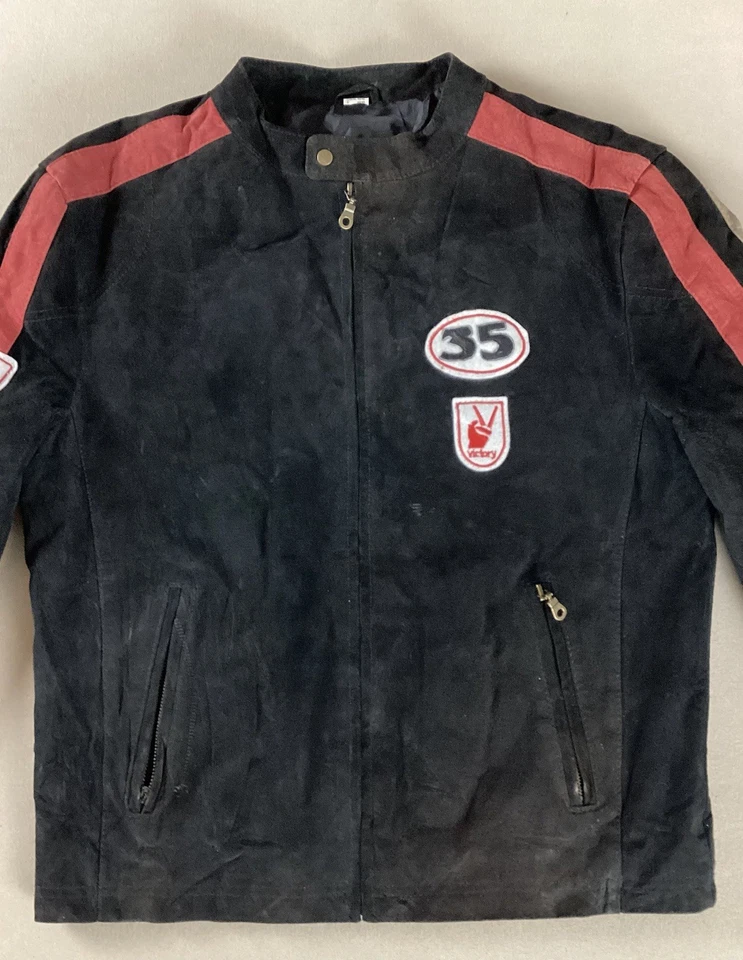 Vintage Leather Biker Jacket Cafe Racer Jacket Black Size 34/36 - Image 4 of 4