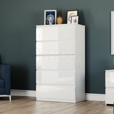 Modern High Gloss Chest of Drawers Bedside Bedroom Furniture