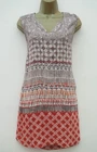 WHITE STUFF PRINT TUNIC SUN DRESS / LONG TOP SIZE 14 POCKETS