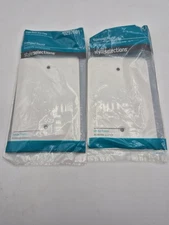 Lot of (2) W13731-W White Stamped Single Blank Cover Plate Free Shipping 