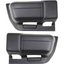 Bumper End Cap Set For 1997-01 Jeep Cherokee Front Textured 5DY40DX9 5DY41DX9AC