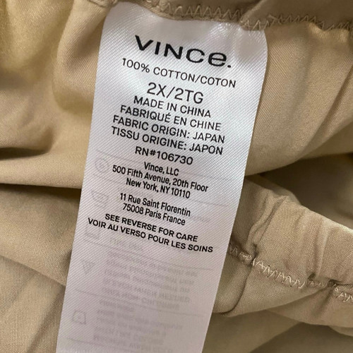 Vince. Culottes Pants Women’s Plus Size 2X 100% Cotton Minimalist Old Money New - Imagen 8 de 9