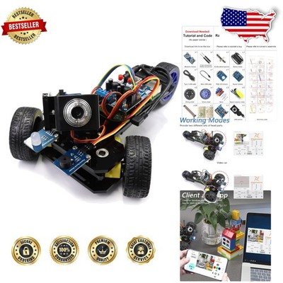 Freenove Smart Car Kit Raspberry Pi 5/4/3B+ Robotics Coding w/ Camera Radar Mode