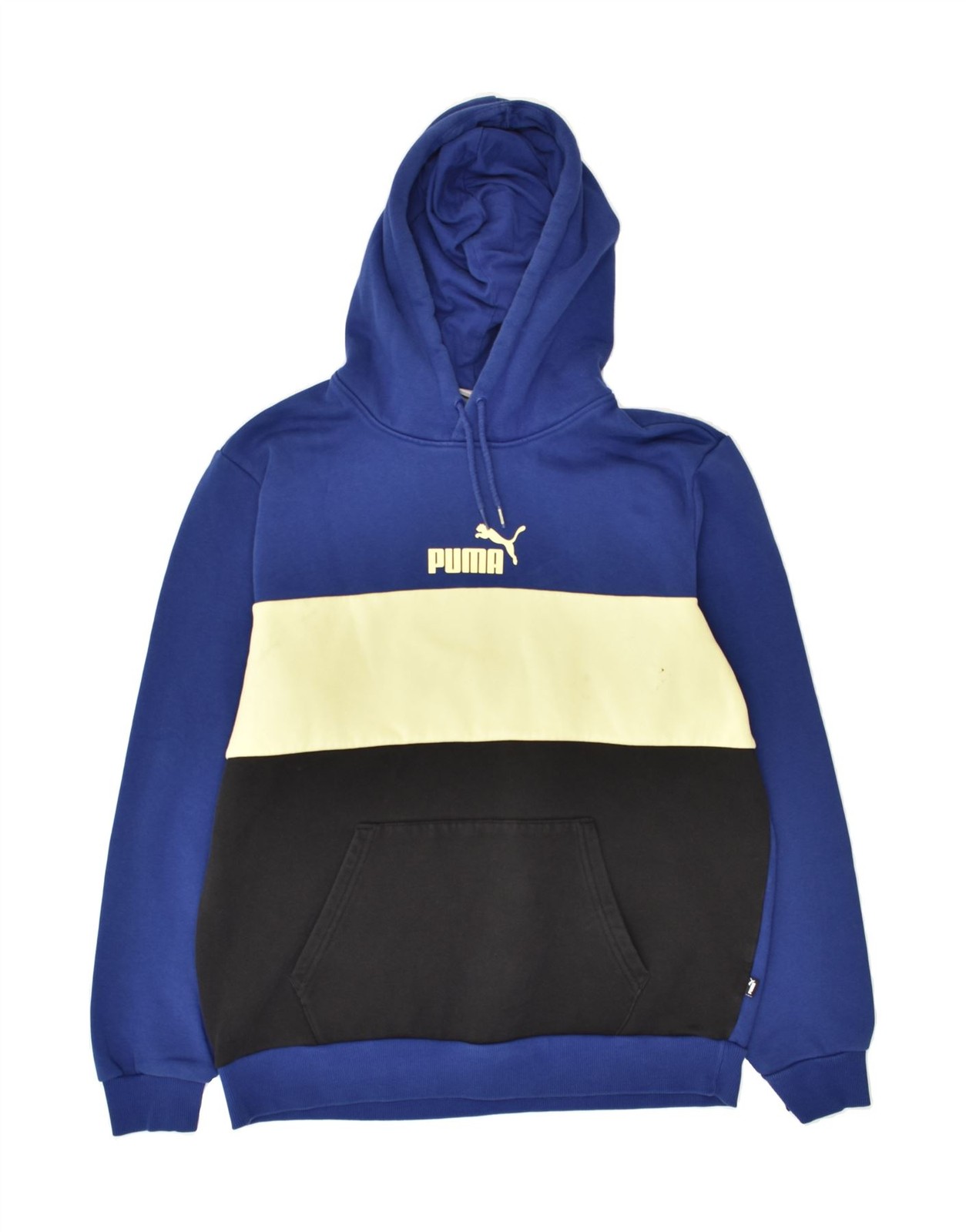Puma Damen Hoodie Pullover UK 16 Large Blau Colourblock BF03