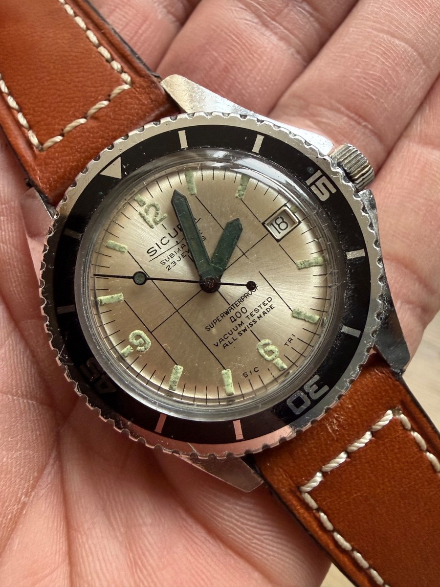 Vintage SICURA Submarine Super Waterproof 400 Diver Watch | eBay