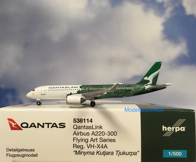 Herpa Wings 1:500  Airbus A220-300  QantasLink VH-X4A  538114 Modellairport500