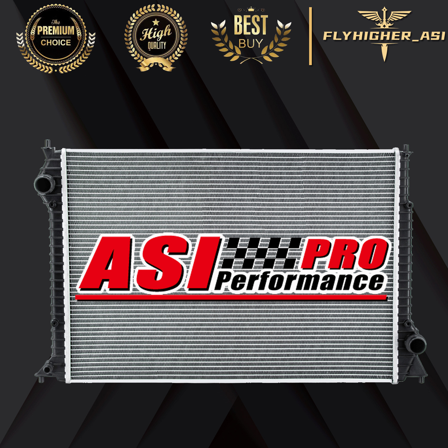 2 Rows Radiator For Bentley Continental Gt Gtc Flying Spur W12 Engine 2004-2011