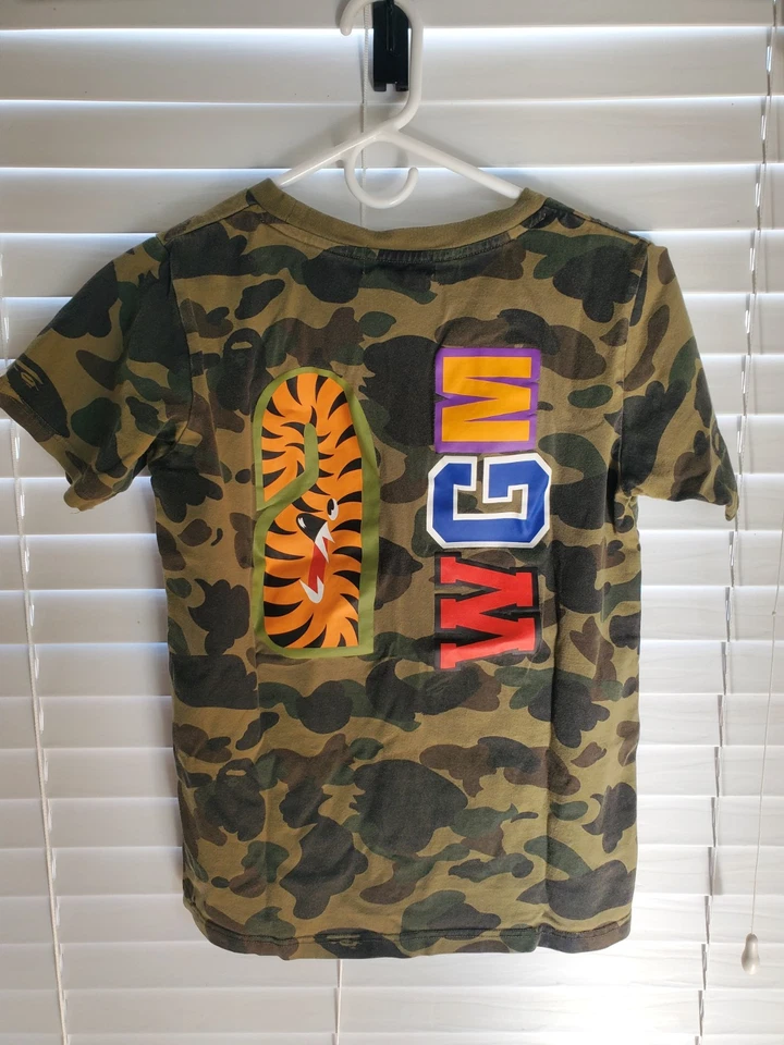 Bape Camo Shark Tiger WGM T-Shirt World Gone Mad Authentic - Size Small - Image 2 of 4