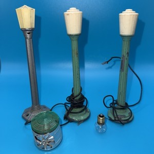 Vintage O Gauge Model RR Lights Lot Street Lamps & Signal Light Lionel/Marx Era