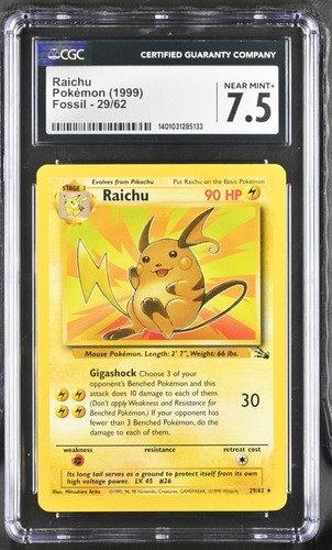 Raichu (Unlimited) graded CGC 7.5 for sale on eBay