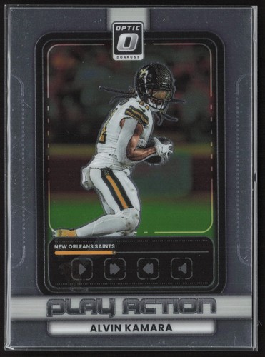 Alvin Kamara #5 2025 Panini Donruss Optic Play Action card