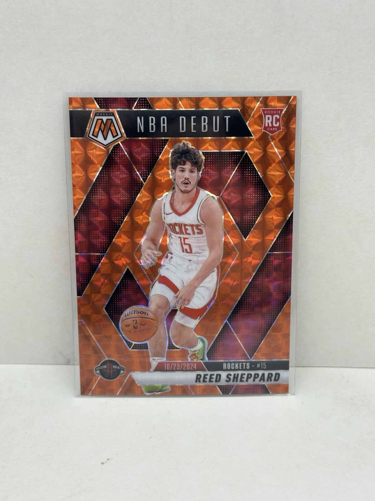 2024-25 Panini Mosaic Reed Sheppard Rookie Orange Prizm /249 SSP