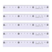 5 StüCk Lineal 6 Zoll (15Cm) Metrisch FüR Aluminium Lineale Mit Loch, Lila