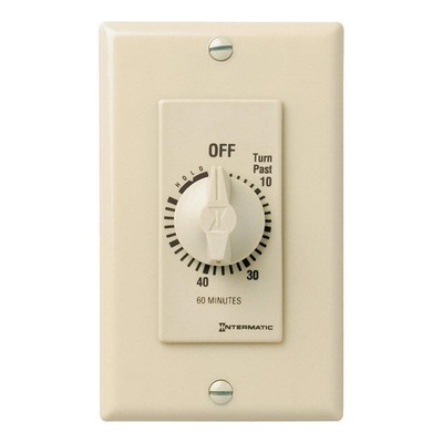INTERMATIC FD60MH Spring-Wound Timer, Ivory, 277V AC 4WZ18