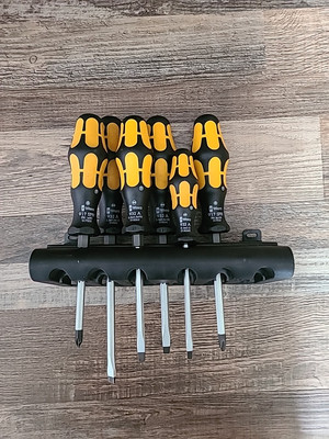 New Wera 932A 917SPH Kraftform Chiseldriver Screwdriver Set w/ Rack 05018287001